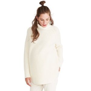 Hatch waffle wool & cashmere turtleneck sweater